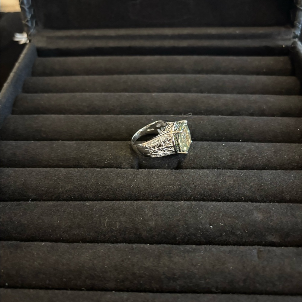 Victoria Wieck Silver and Prasiolite Green Women's Ring